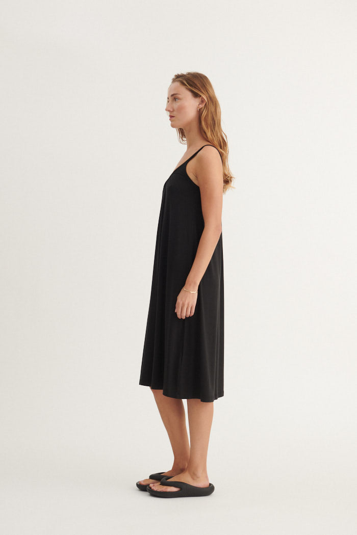 Basic Apparel Jo Strap Dress Dresses 001 Black